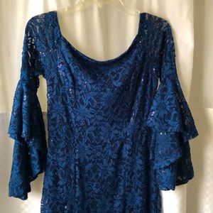 Navy sequin dress